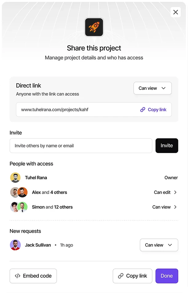 Smart roles and user access control management interface
